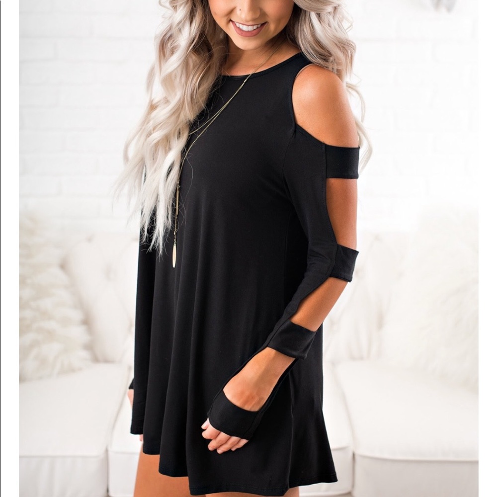 Black long sleeve with cut outs!